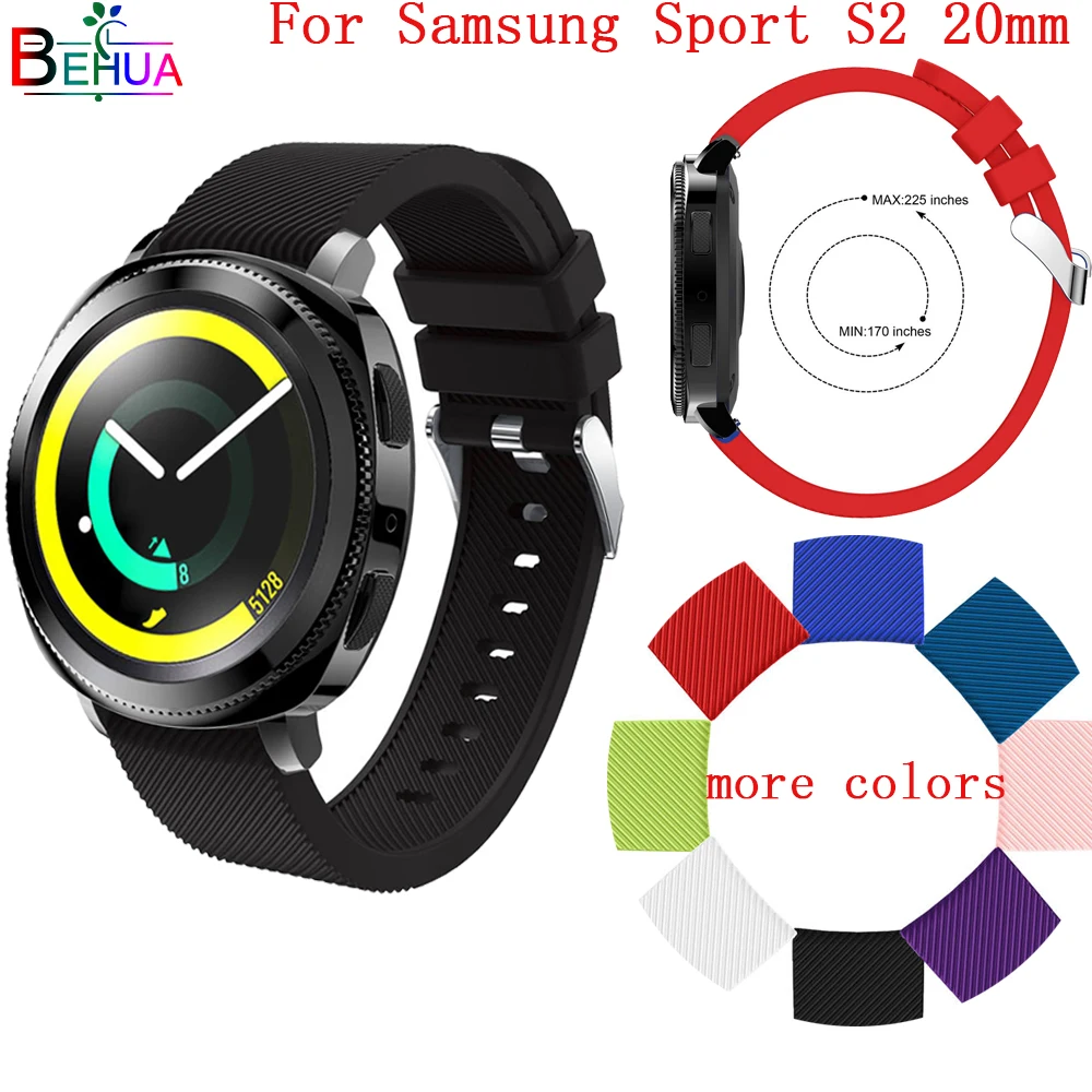 

20MM Silicone strap For Samsung Gear sport S3 sport watchband Wristband Replacement for Samsung S2 smart watch 42mm watchbands