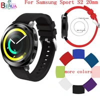 20mm silicone strap for samsung gear sport s3 sport watchband wristband replacement for samsung s2 smart watch 42mm watchbands