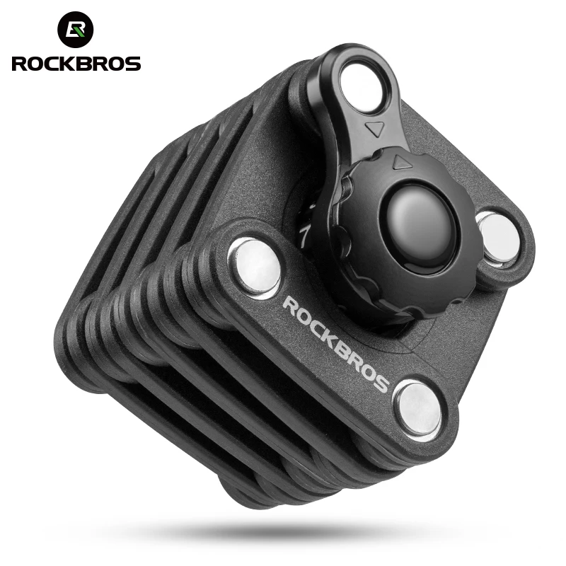 ROCKBROS велосипедные противоугоные мини цепи блокировки складной-замок гамбургu-замок велоспортные замки 4 цветов