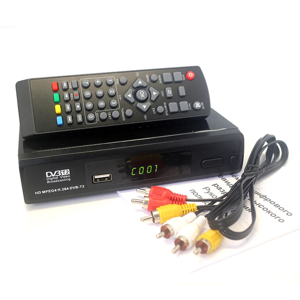 1080P Terrestrial Remote Control Receiver Set Top TV Box Full HD Media Player DVB-T2 Digital Tuner | Электроника