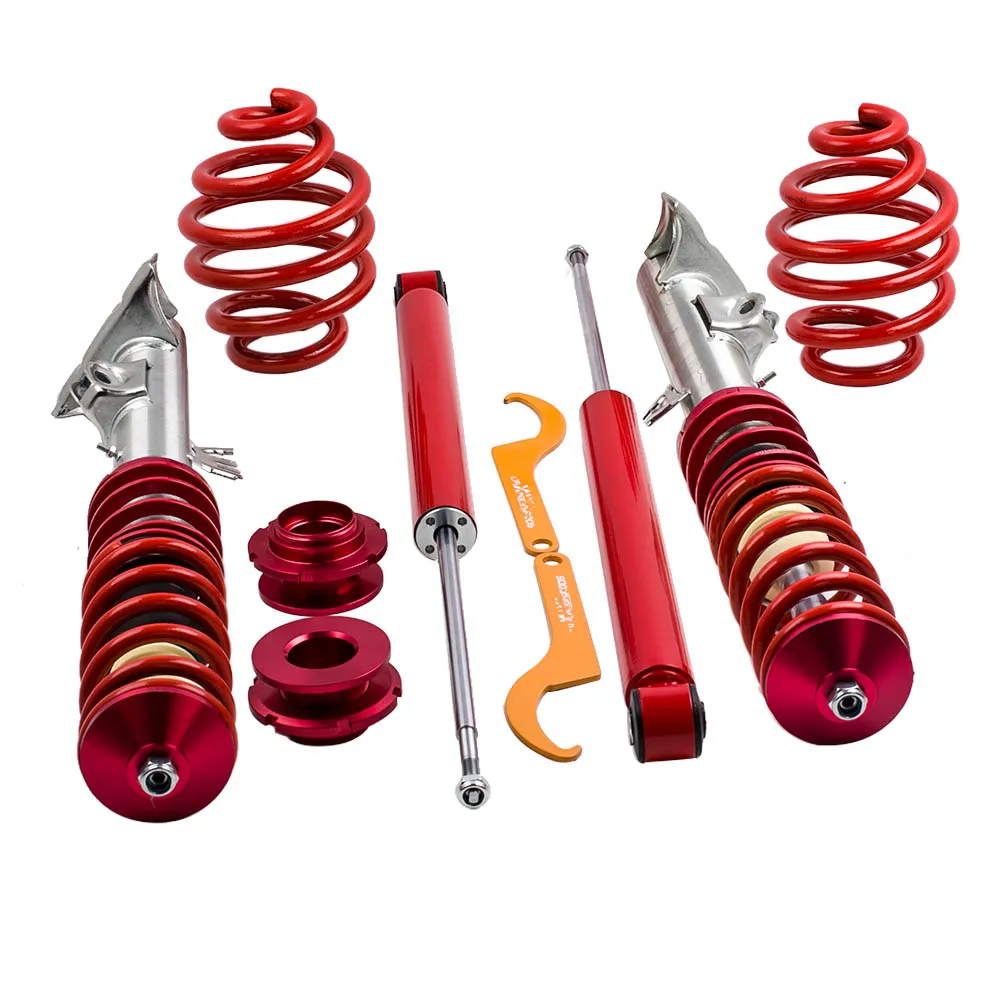 Регулируемая глубина подвеской Coilovers комплект для 92-98 BMW 3 серии E36 328 320 красный |