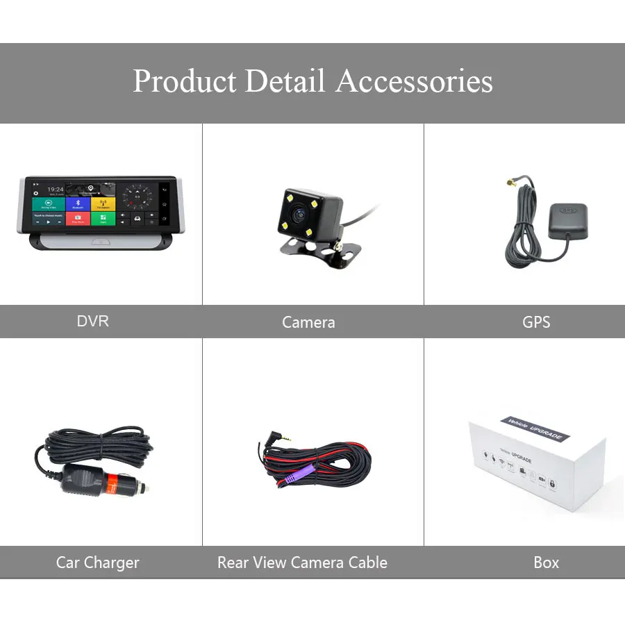 Olisine 8 'ƊG Android Автомобильный видеорегистратор GPS навигатор ADAS Wifi Bluetooth Dashcam