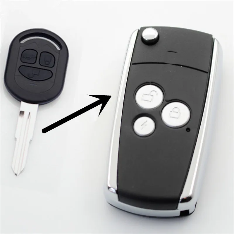 FLYBETTTER складной чехол для ключей с 3 кнопками Buick 05 07 Excell Chevrolet дистанционным