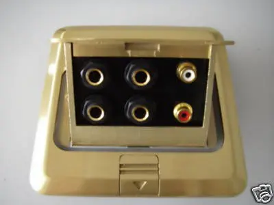 Copper RCA Chassis Audio Recessed Stage Cable Box 651 | Обустройство дома