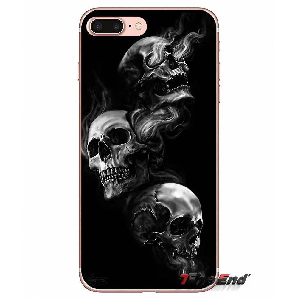 Для Samsung Galaxy J1 J2 J3 J5 J7 A3 A5 A7 2015 2016 2017 J530 J730 Fundas Coque мягкий чехол с узором в виде черепа
