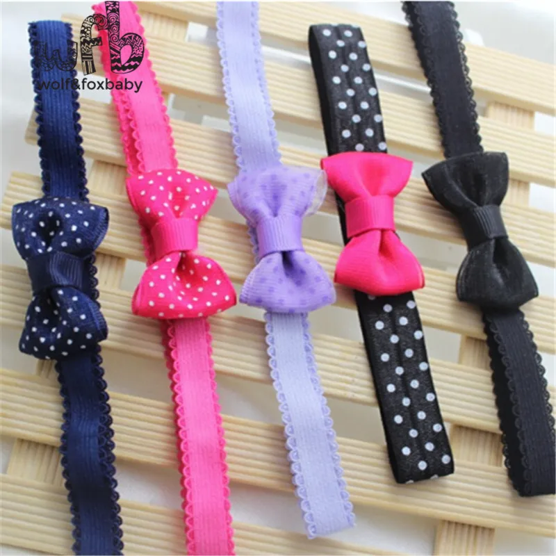 

Retail 3pcs/pack baby infant Kids children Cute print dot bowknot headband Hair Accessaries NEW 2014 free shipment