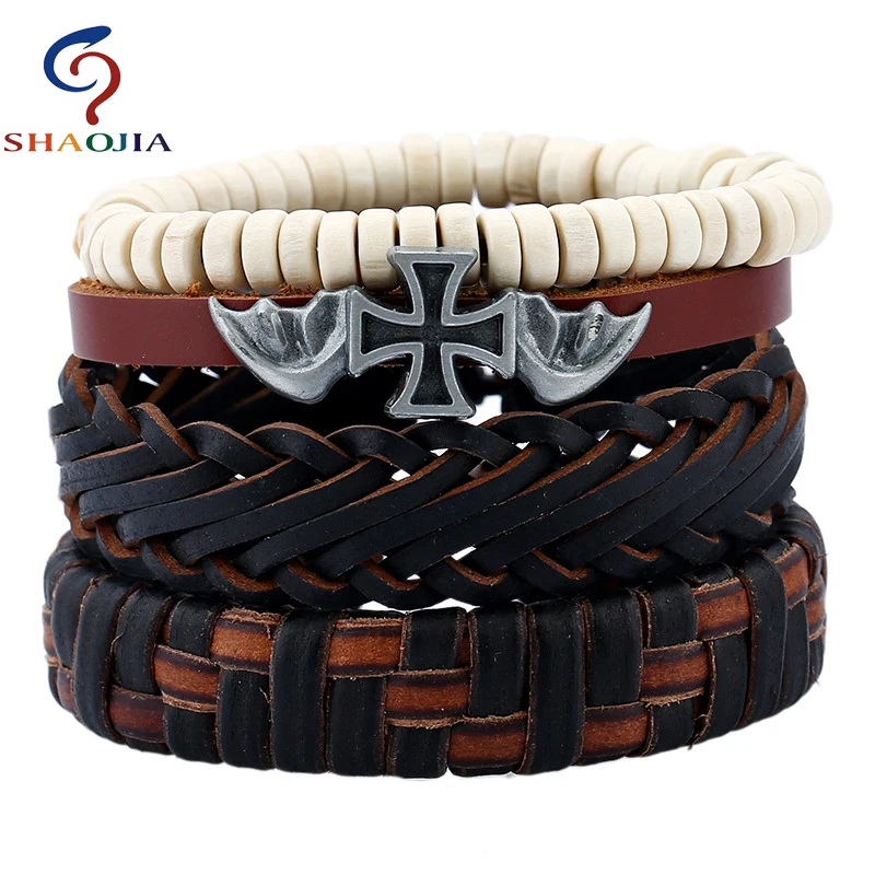 Новинка 2017 мужские ювелирные изделия из бисера кожаный браслет сплава