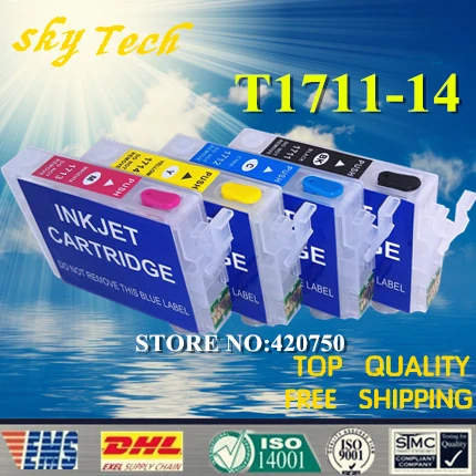 Многоразовый картридж подходит для T1711-T1714 epson xp-103 искусственная фотография