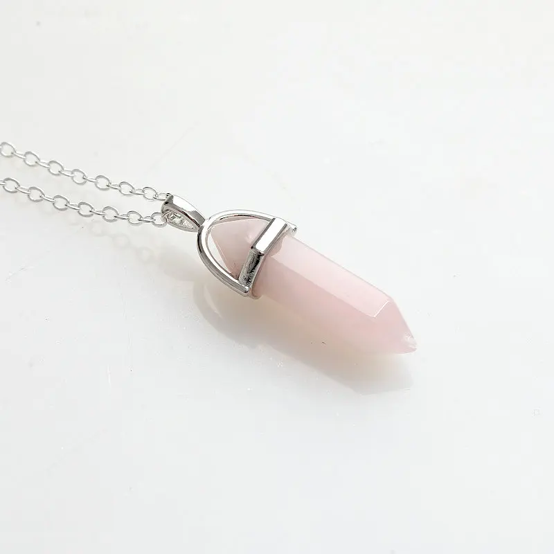 Шестиугольная колонна натуральный кристалл тигровый глаз бирюза pendentif Аметист