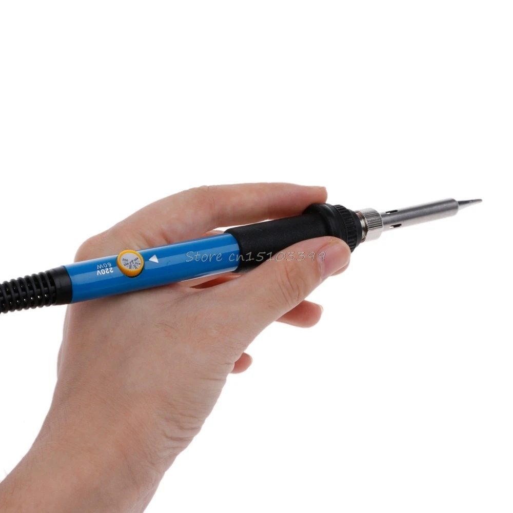 

220V 60W Adjustable Temperature Soldering Iron Welding Gun Heating Pencil EU Plug Electric Soldering Irons Drop Ship