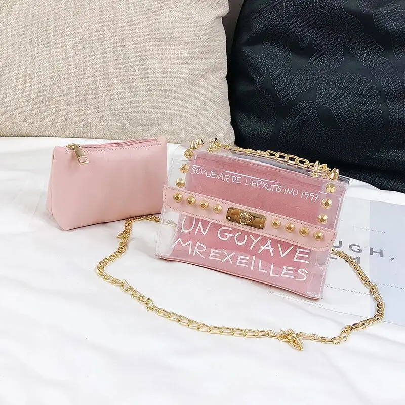 2019 Высококачественная сумка для девочек летняя модная сумочка Прозрачная