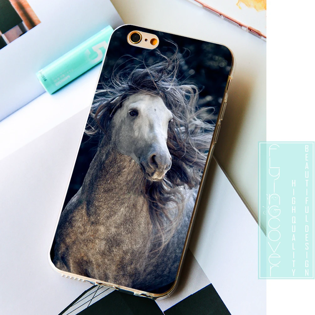 Coque Animal Horse Pony Clear Soft Silicone Phone Case for iPhone XS Max XR X 7 8 6 6S Plus 5S 5 SE 5C 4S 4 iPod Touch Cover |