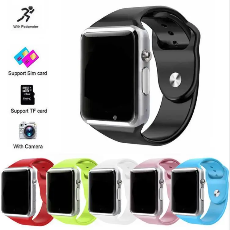 Bluetooth A1 W8 Смарт-часы для Apple Android наручные часы с поддержкой SIM/TF карты вызова умные часы для детей подарок с камерой