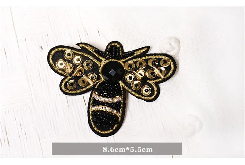 1 шт. цветы птицы бабочка Насекомые Пчела бусины патчи для одежды Сделай Сам пришить блестки DIY Стразы патчи пришить на части