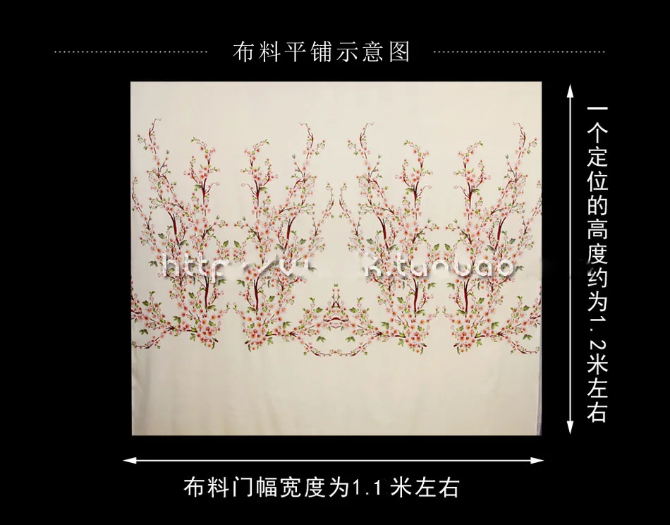 Stoffe Meterware Peach Blossom Gold Clothing Digital Print Fabric Heavy Silk Elastic Satin One-piece Dress Fabrics | Дом и сад