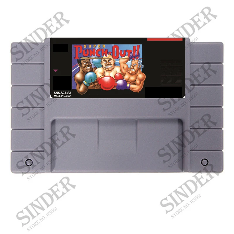 

Сохраните файл Super Punch Out 16 bit карточки для Супер игры для игровой приставки NTSC USA