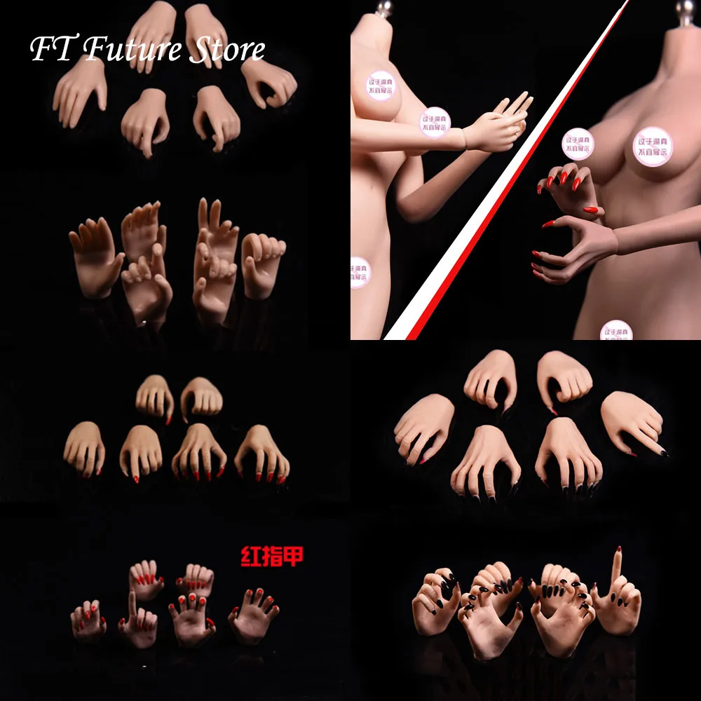 

1/6 Scale Female Action Figure Accessory PHICEN/TBleague Hand Model Sutan /Pale Skin Model 3 Pairs/Set Model for 12'' Body