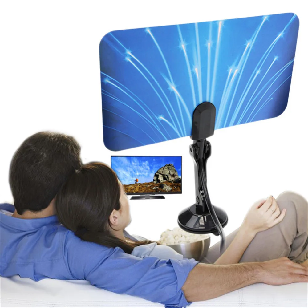 Высокочеткая цифровая ТВ антенна для ПК домашняя HDTV DTV Box Ready HD VHF UHF плоский дизайн