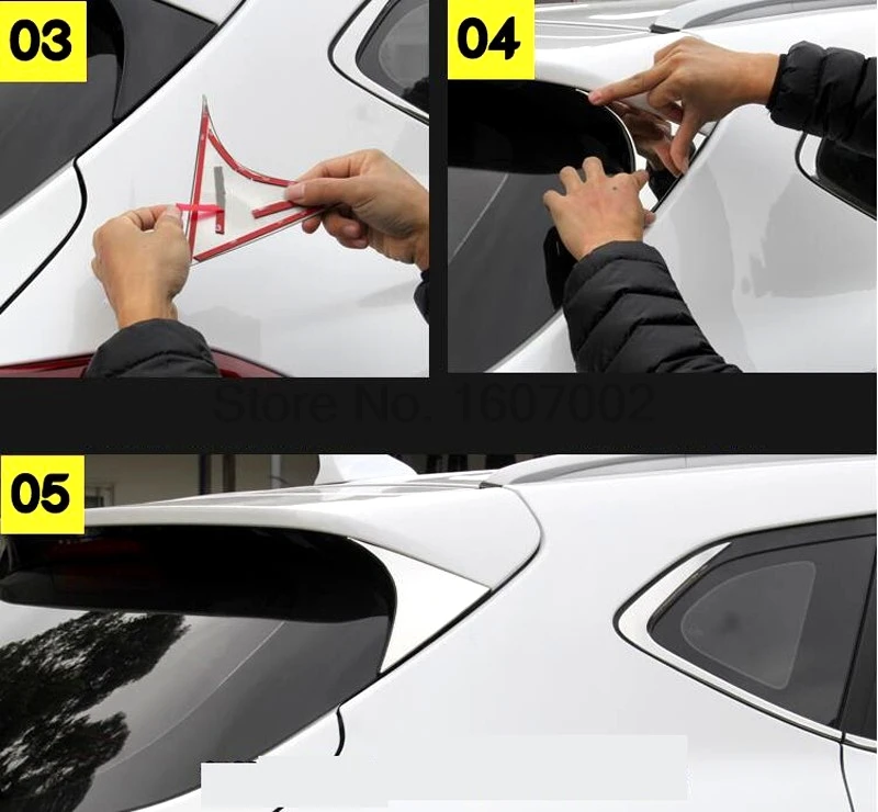 Для Hyundai Tucson 2016 2017 ABS хром 2 шт. внешний задний оконный спойлер отделка лобовое