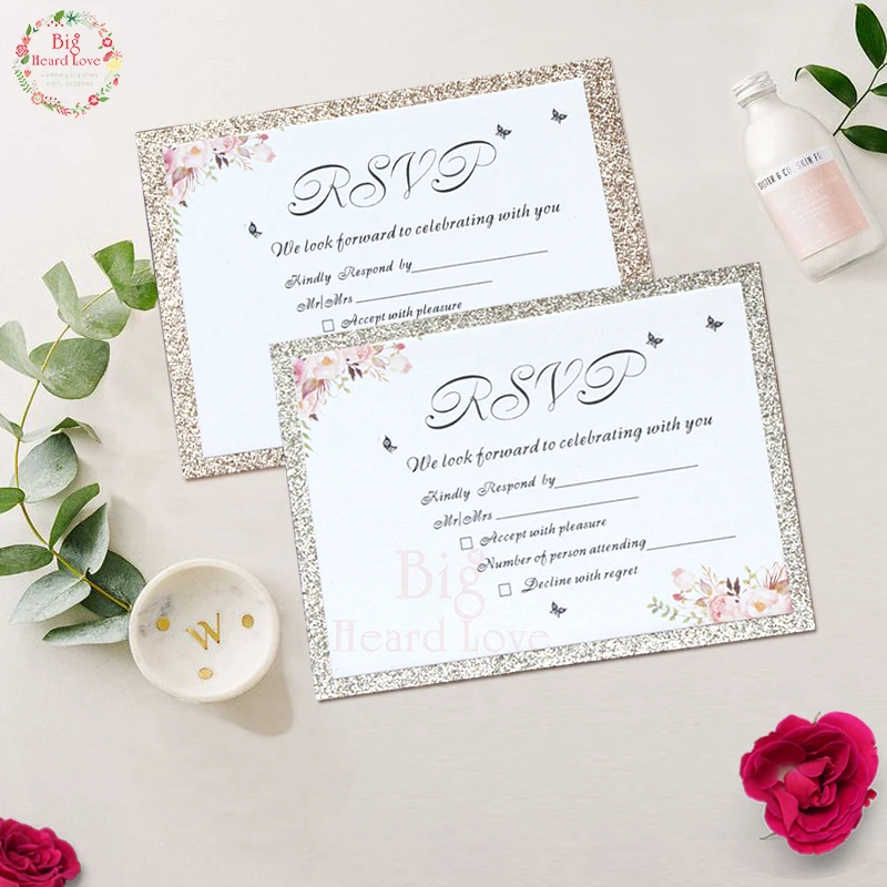 50 шт. открытки-пригласительные на свадьбу и день рождения | Дом сад