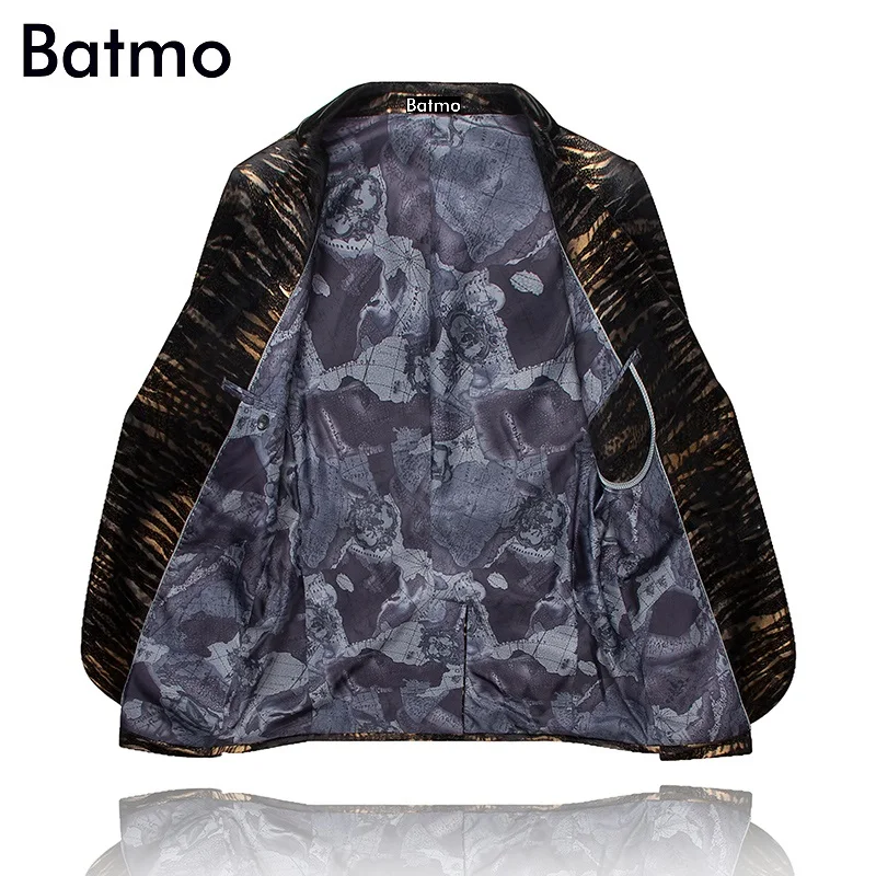 2017 высокое качество известный бренд золотой Повседневный Блейзер мужской