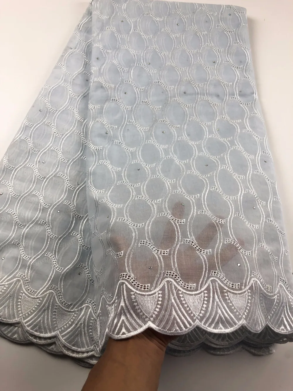 

Beautifical Cotton voile lace Gold embroidery flower Swiss voile lace fabric High quality nigerian lace fabric CP06