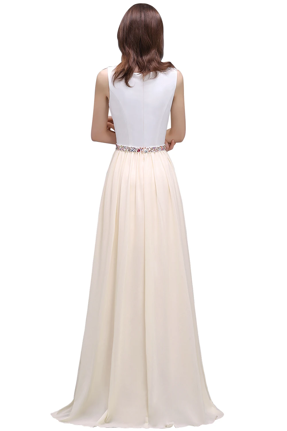 Модест Бисера Блестками Шифоновое Вечернее Платье 2017 с Боковыми Разрезами