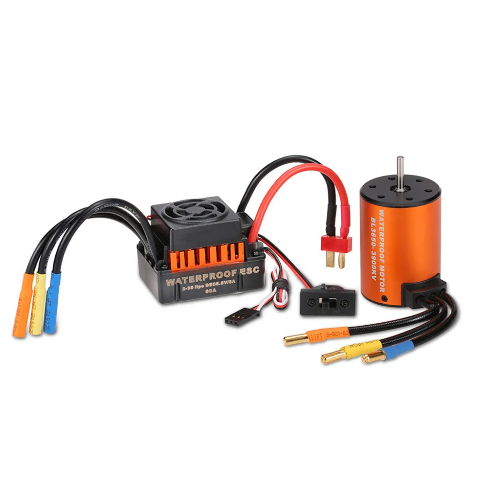 Surpass Hobby водонепроницаемый 3650 3900KV бесщеточный ру Автомобиль Мотор W/60A набор ESC для