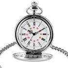 Гладкие серебряные кварцевые карманные часы с логотипом на заказ, цепочка-брелок для мужчин и женщин, стимпанк, римские цифры, модное серебряное ожерелье, 2020