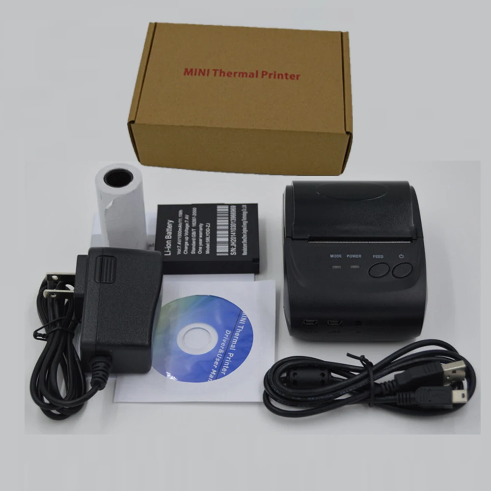 Pos 5802DD Bluetooth Термальность принтер 58 мм USB билет barcodereceipt Карманный Билл термальный