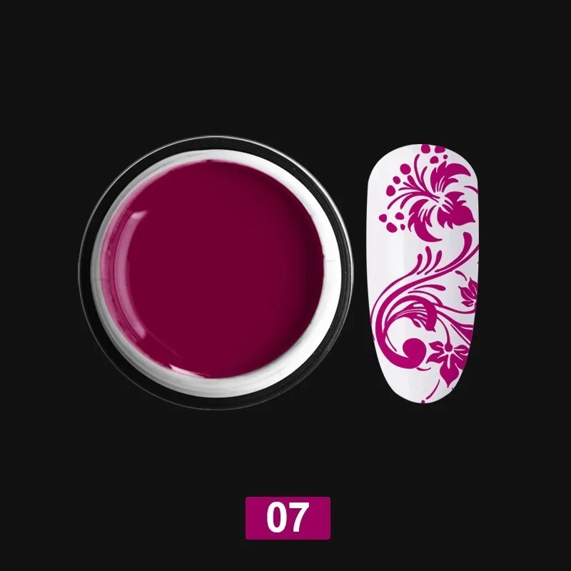 07 Beautilux 1 шт ногтей штамповка гель УФ; светодиоды ; ногти печать переводной гель замочить от Гель-лак для дизайна ногтей 6 г - Цвет: 07