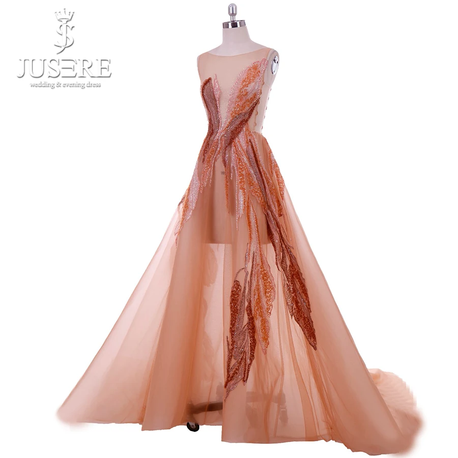 Женское вечернее платье с вышивкой Jusere Haute Couture ТРАПЕЦИЕВИДНОЕ ПЛАТЬЕ