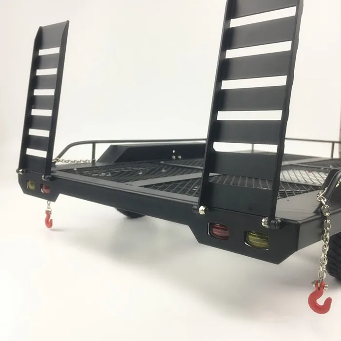 Металлический двухосный пластинчатый прицеп для 1/10 1/8 rc автомобиля 460*290 мм|Детали