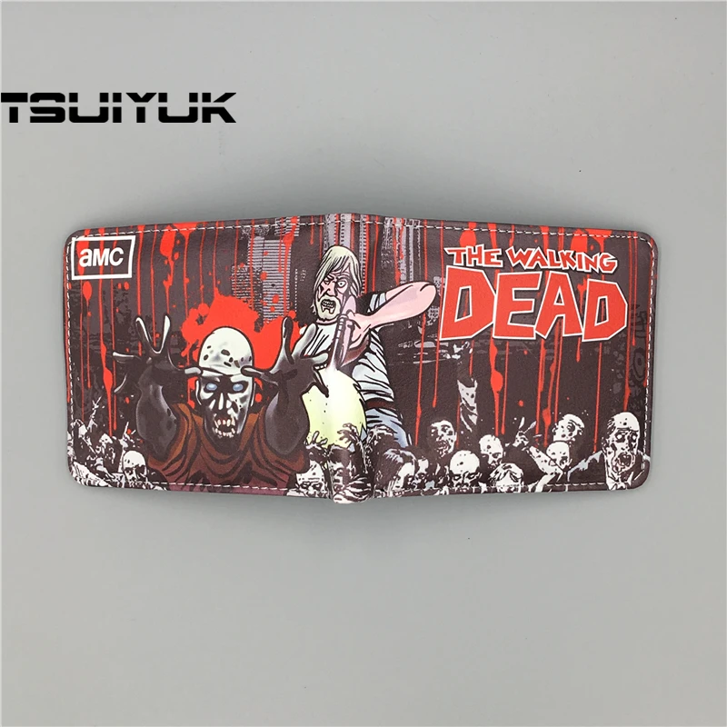 Новый модный мужской кошелек Walking Dead кожаные кошельки Оптовая Продажа короткий