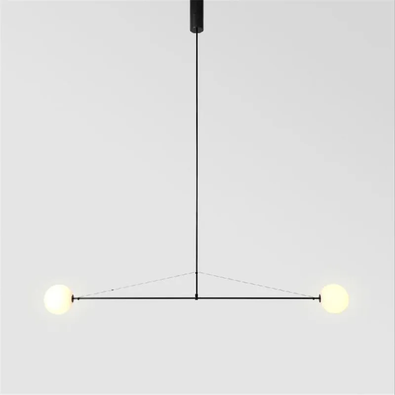 Economici Moderna Semplice Nero/Oro Tubo Di Ferro Luce Del Pendente Linea Per Foyer Sala Da Pranzo Bar Decor Creativo Nordic Sospensione 1836