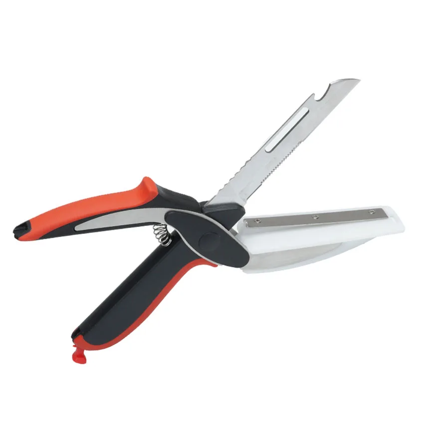 2 в 1 Кухня режущая доска для резки овощей Slicer Смарт Ножи Нержавеющая сталь мясо