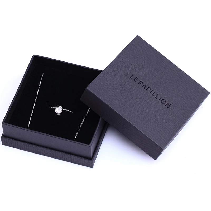 Warme Farben 925 Silver Necklace Fine Jewelry 1 Carat Zircon Stone Charm Women Pendant Fashion Collares Female | Украшения и