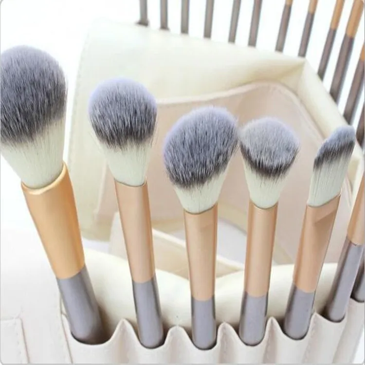 Набор кистей для макияжа 12/18 24 шт. мягкие синтетические Professional Cosmetic Make up Foundation Румяна фен Eye beauty кисти с сумкой