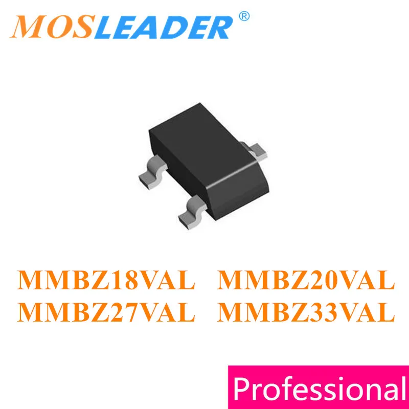 Mosleader 1000 шт. SOT23 MMBZ18VALT1G MMBZ20VALT1G MMBZ27VALT1G MMBZ33VALT1G MMBZ18VAL MMBZ20VAL MMBZ27VAL MMBZ33VAL | Электроника