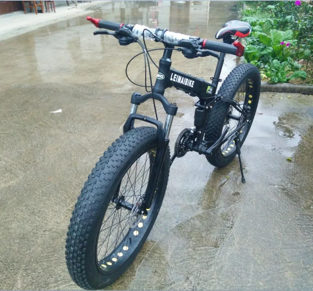 KALOSSE snow bike 21/24/27/30 speed Fat bicycle bicicleta mountain 26*4.0 inch tires beach | Спорт и развлечения