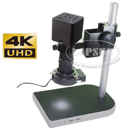 4K UHD HDMI 1080P FHD @ 60fps промышленная цифровая камера микроскопа + 10X 100X зум C крепление