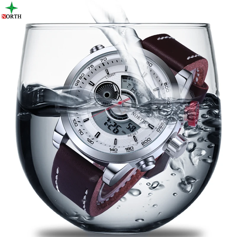 спортивные водонепроницаемые мужские часы аналогоцифровые|men ceramic watch|men watchwatches