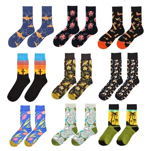 Мужские носки для девочек уличная мода с нарисованным крокодилом 