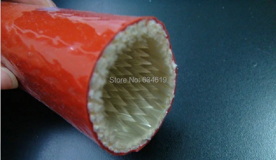 25 мм силиконовая Стекловолоконная термостойкая муфта теплоизоляционная трубка