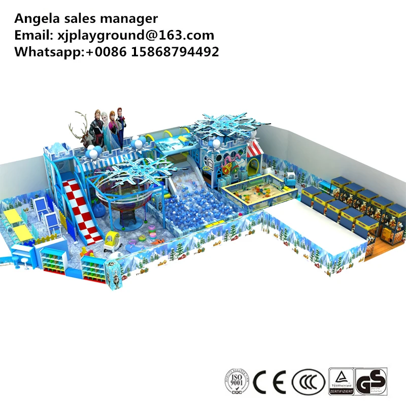 

2017 snow world theme indoor playground for shopping mall