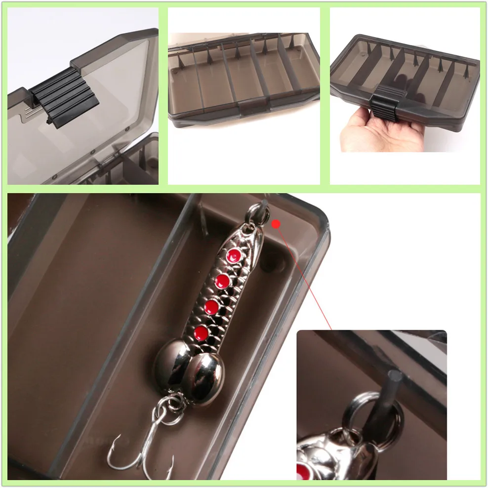 New Transparent Portable Outdoor Fishing Lure Accessories Box multi-function Bait storage box