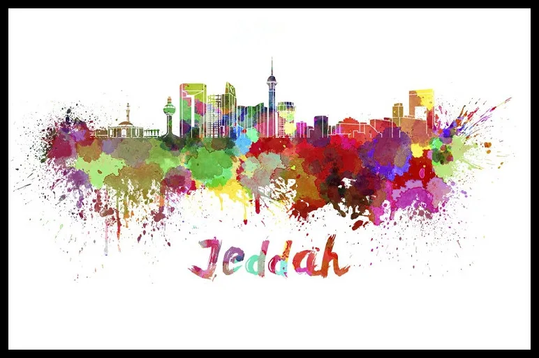 Современный абстрактный Рисунок красочный город холст картины дома стены