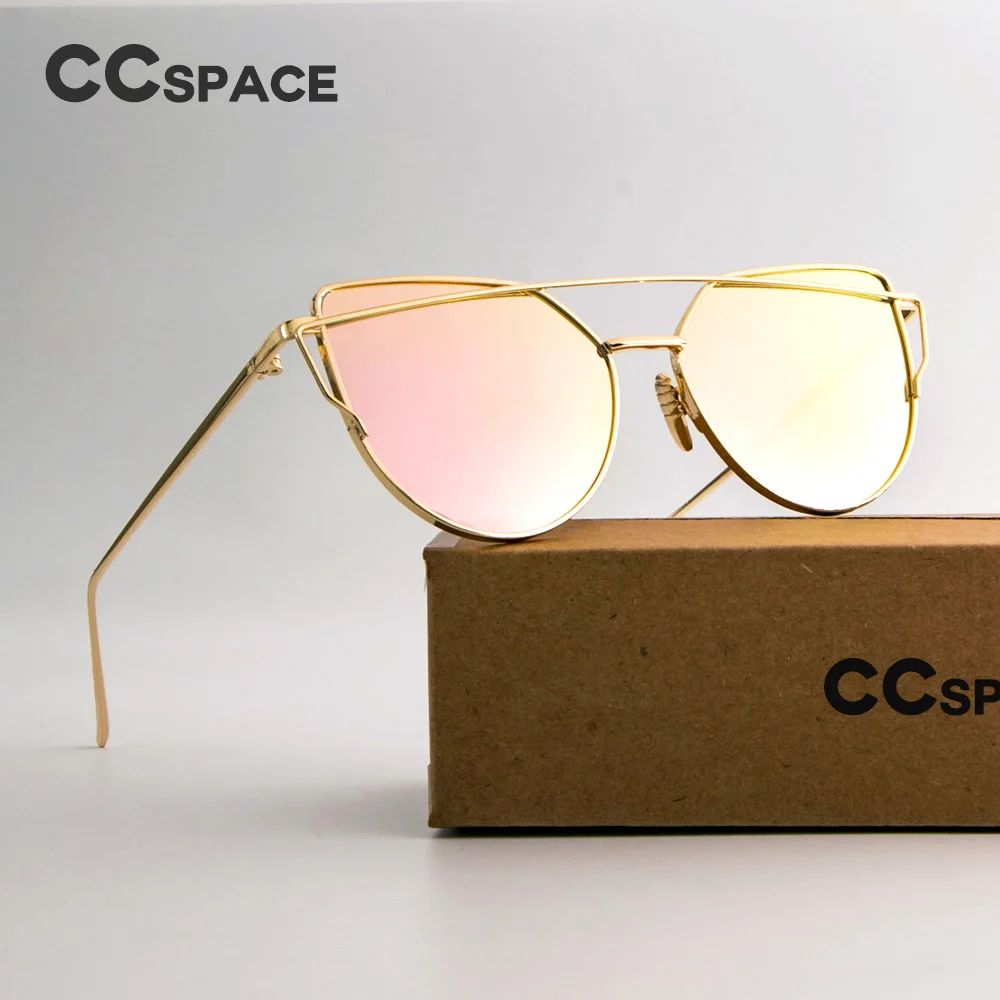 CCSPACE кошачий глаз солнцезащитные очки для женщин фирменный дизайн модные оттенки