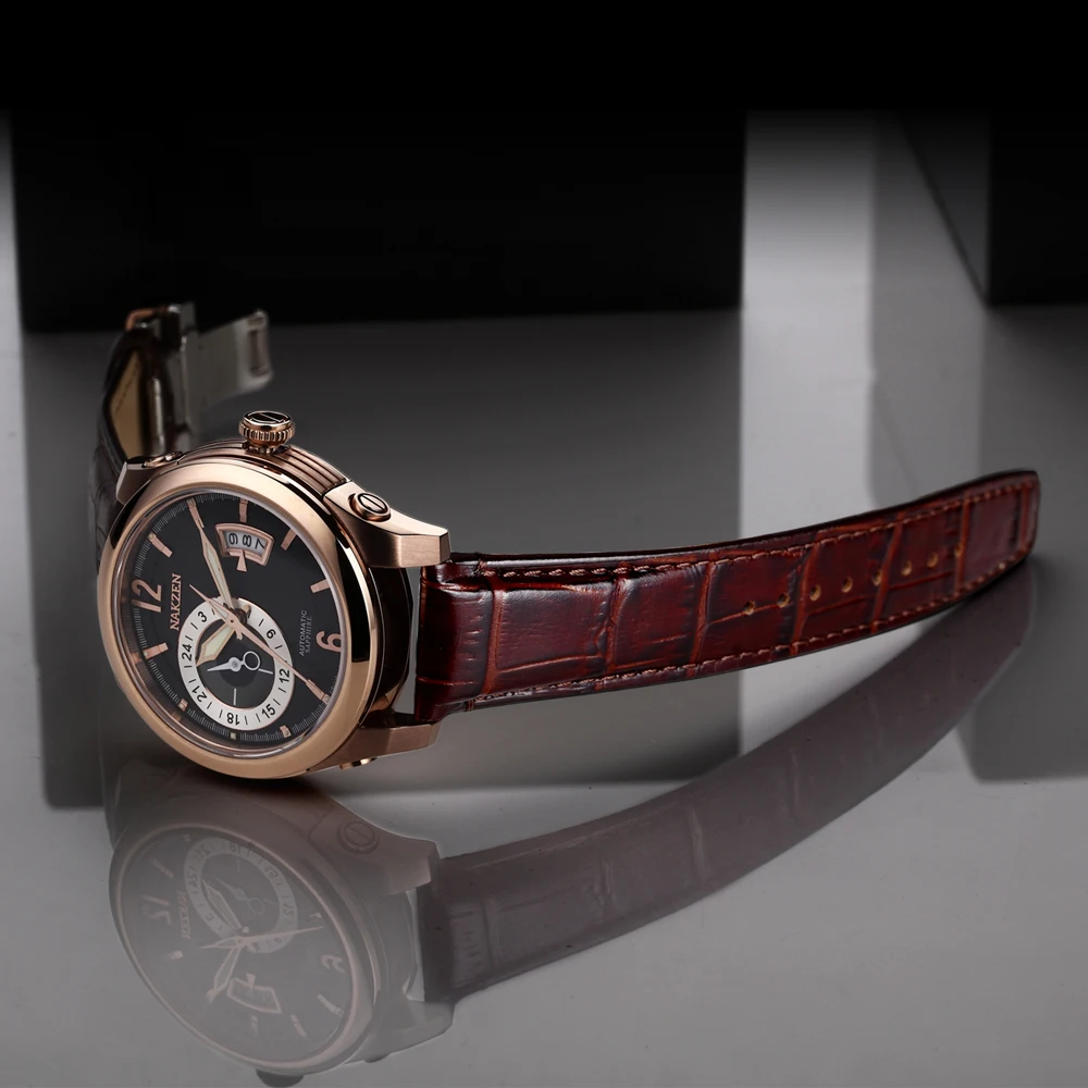 Мужские автоматические механические часы NAKZEN Miyota 8217 мужские брендовые Роскошные
