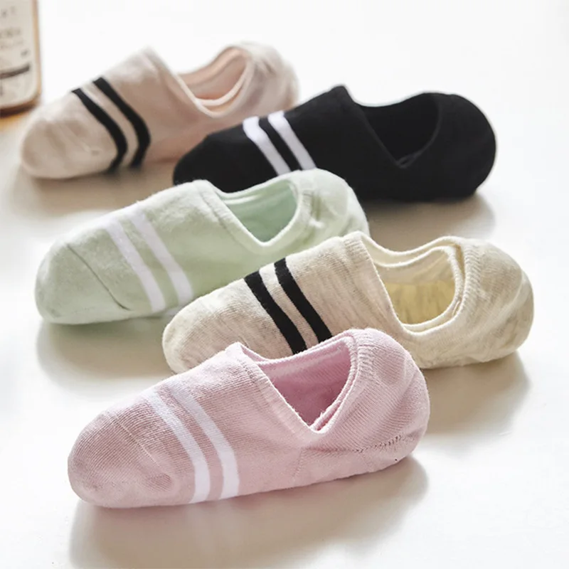 2019 Summer Socks Ladies Boat Cotton Black Shallow Mouth Short Tube Invisible Female 5pairs/lot =10pieces | Женская одежда